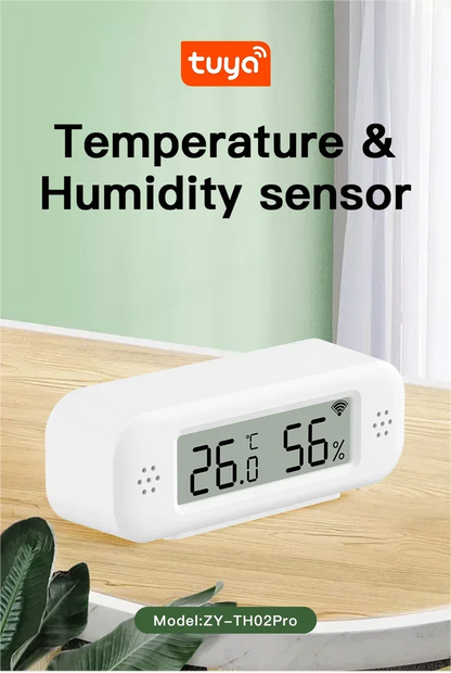 Tuya WiFi Zigbee 3.0 Temperature Humidity Sensor Hygrometer Thermometer App Remote Monitor Work With Yandex Alexa SmartLife