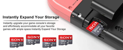SONY SD Memory Card Extreme Micro Mini SD Card 1TB 512GB128GB 256GB 32GB 64GB U3 A2 TF Flash Cards for Xiaomi Phone Camera PC