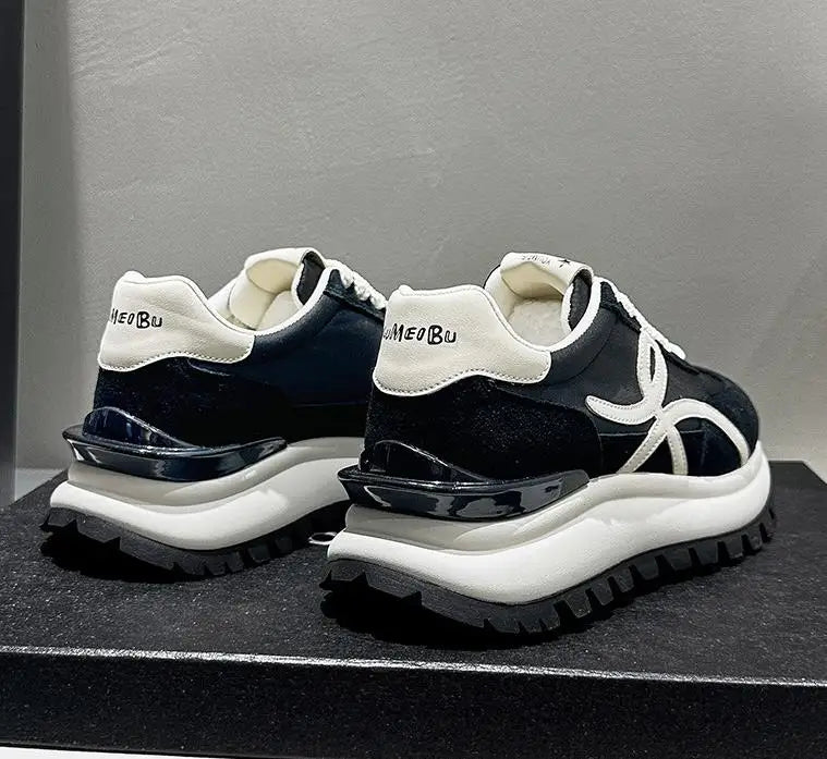 Women Sneakers Genuine Leather Platforms Ladies Casual Sports Shoes Comfy Students Sneakers Summer Popular Size 34-40