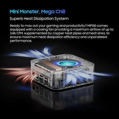 【Brand+】Blackview MP100 NEW Mini PC AMD R7 5700U/5825U  Windows 11 8-Core 16-thread 16GB DDR4 512GB/1TB SSD WiFi 6 Mini