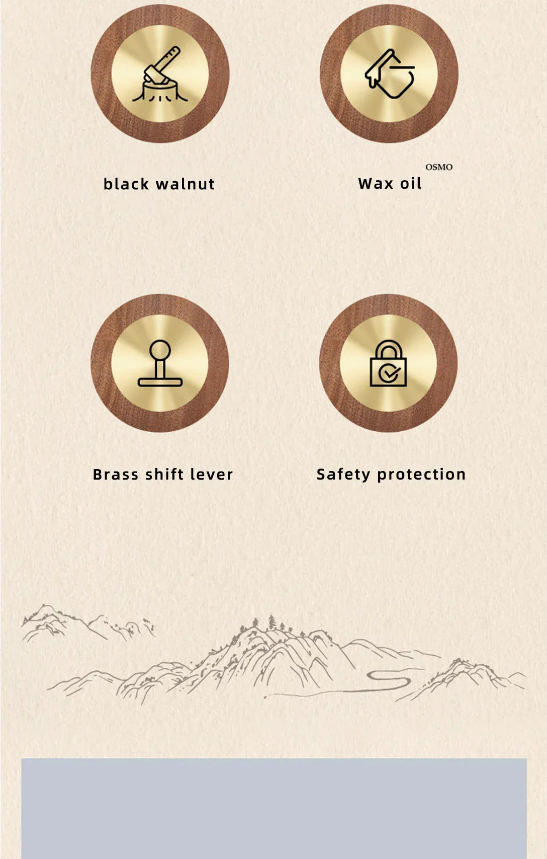 Black walnut retro European retro wall lamp switch socket, solid wood brass toggle switch board 1-4Gang 2Way antique home switch