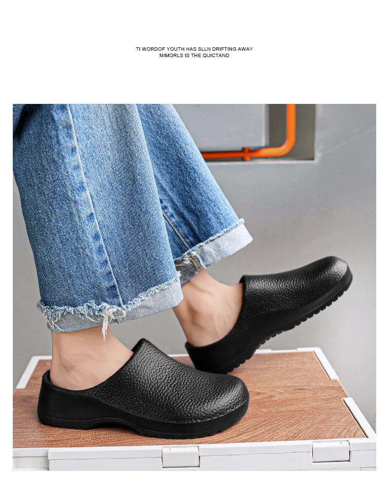 Men Chef Shoe Slippers Couples Garden Clogs Women Water Proof Cozy Sandals For Pet Workers Outdoor Fishing Shoes Doctor Shoes