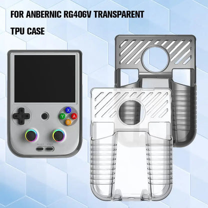 Game console protective case for anbernic RG406V transparent TPU soft Waterproof Anti Fall Protect Shell Game Console Accessory