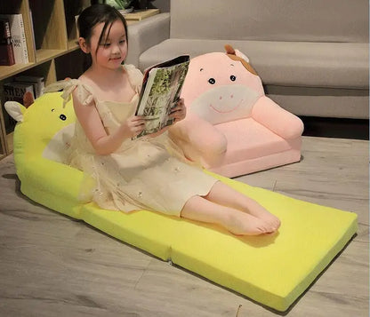 Sofas Children Sofa Cute Cartoon Lazy Folding Small Sofa Bed Girl Princess Baby Toddler Dual-purpose Child Seat All sofas