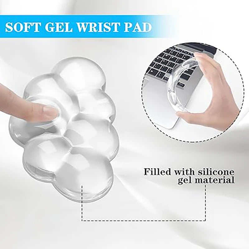 Mouse pad Wrist antislip silicone transparent Wrist brace Support Mat Memory Wrist Mouse Pad Computer Laptop keyboard Mat