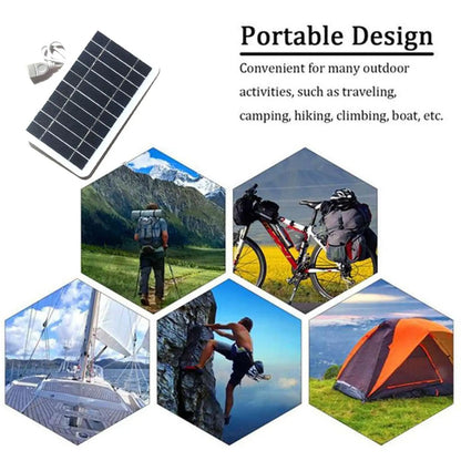 5V 400MA Solar Panel Charger Output USB Type-C Portable Solar System Mobile Phone Charger Electric Fan Outdoor Camping Home