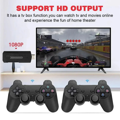 X2 Plus Game Stick 4K HD 2 4G Retro Video Game Console Wireless Controller TV Emulator PS1 N64 DC 256G Games