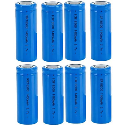3.7V 18500 rechargeable lithium battery 1400mAh rechargeable battery flashlight strong lighting power tool battery