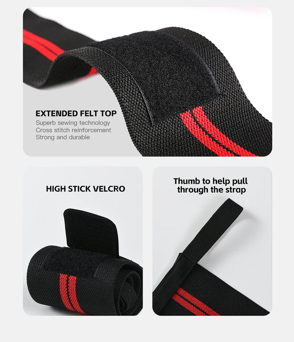Fitness Wristband Wrapped Design With Adjustable Elasticity to Support and Stabilize The Wrist, Avoiding Wrist Injuries