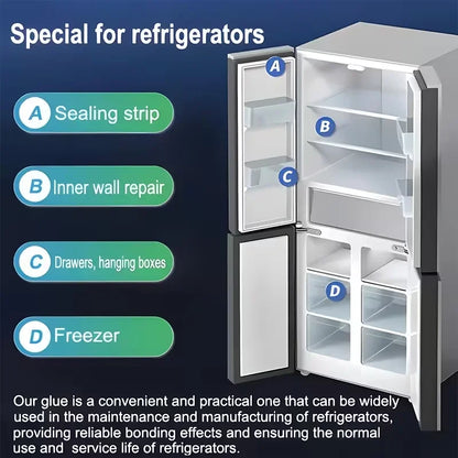 25ML Low Temp Cold Resistant Refrigerator Repair Glue Waterproof Strong Adhesive Quick Dry Fridge Drawer Door Seal Plastic Glass
