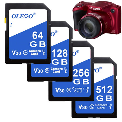 SD Card Class 10 16GB 32GB Memory Card 64GB 128GB 256GB 512GB Memory Card For Camera SRL