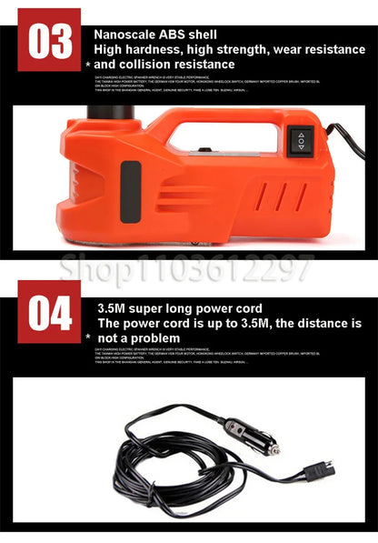12V 3T/5T 155-450MM 135-360MM Hydraulic Car Floor Jack 150W Rated Power 13A Max.Current Electric Hydraulic Lifting Tools