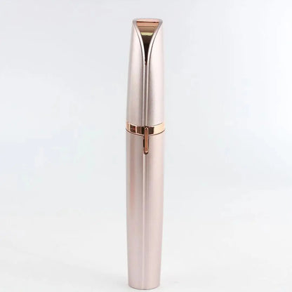 Mini Electric Eyebrow Trimmer Pen - Painless Hair Remover with LED Light for Facial Brows