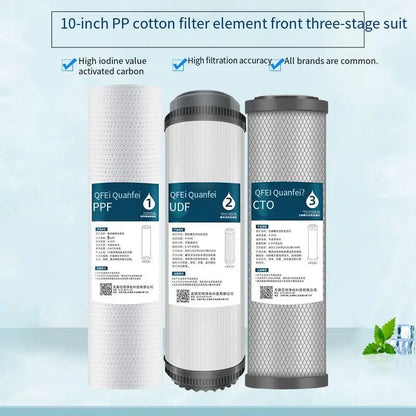 10inch Universal Water Filter Cartridge,PP Cotton Granular Activated Carbon Cartridge,Water Filter Replacement