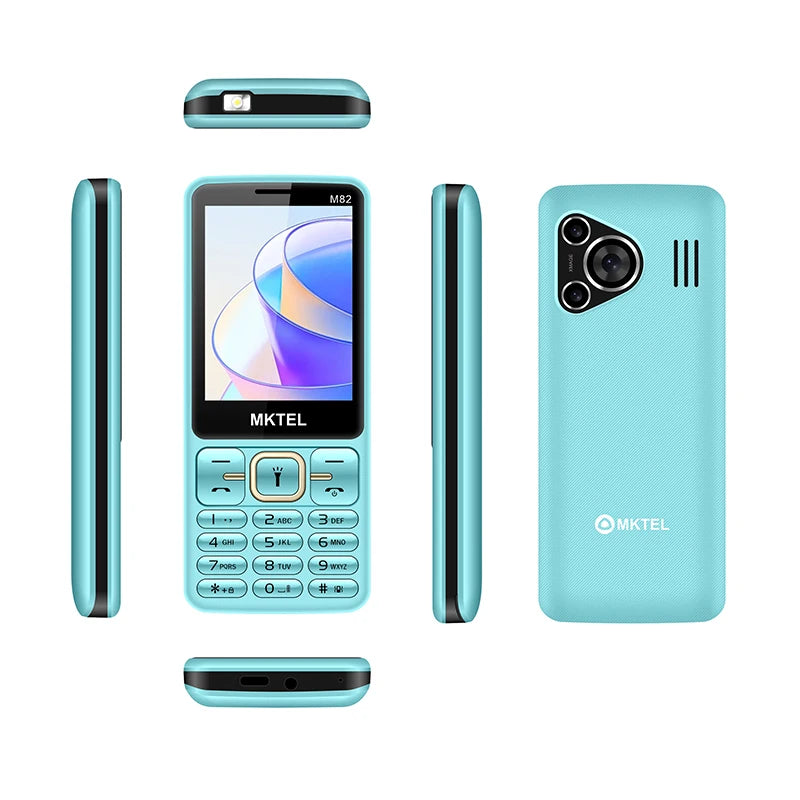 MKTEL M82 Feature Phone Large Keypad 2.8" Dual SIM 1800mAh Bluetooth MP3 Camera Mini Phone