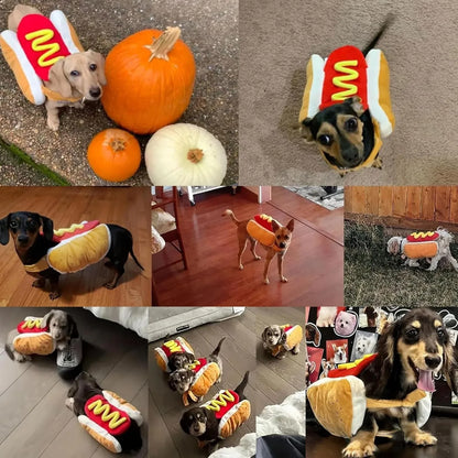 Funny Holiday Dog and Cat Pet Costumes Adjustable Clothes Pet Costume Cosplay Cute Dachshund Party Costumes