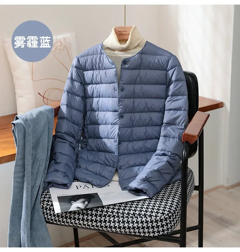 Light Down Coat Spring Autumn Warm Women White Duck Down Slim Jackets Female Fashion Ultra Lightweight Packable Puffer Coats