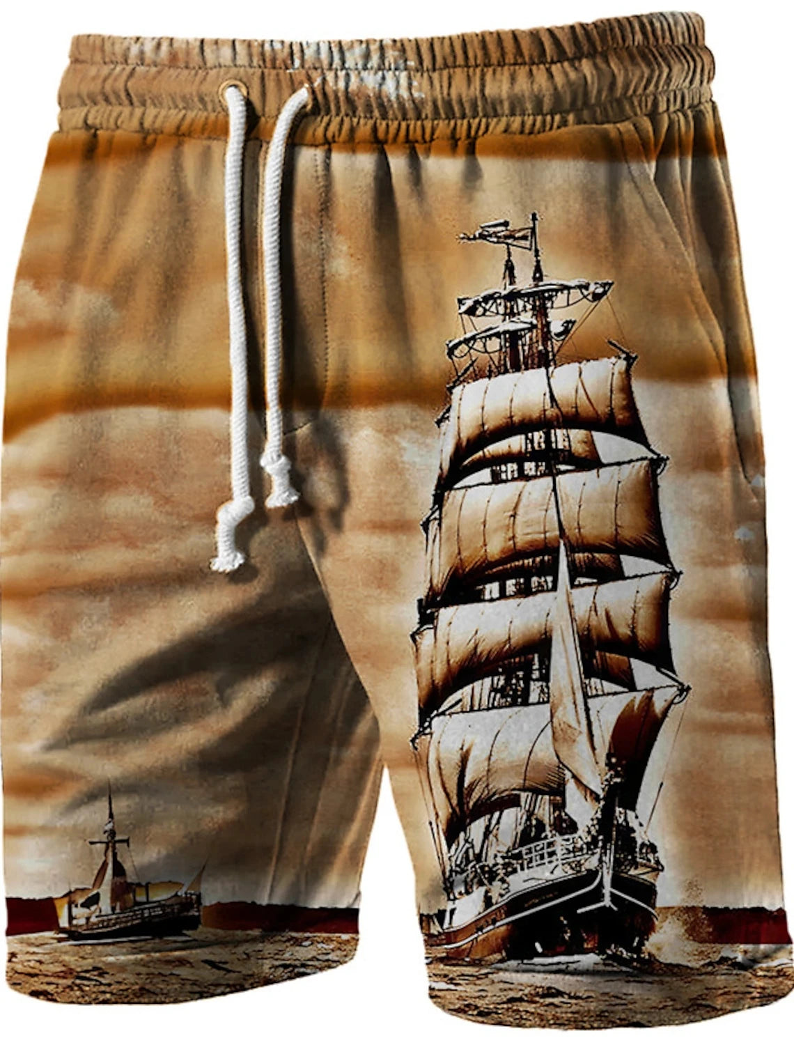 Men's Beach Pants Compass 3D Printed Shorts Men's Summer Breathable Shorts Fitness Street Shorts Men's Ropa Hombre