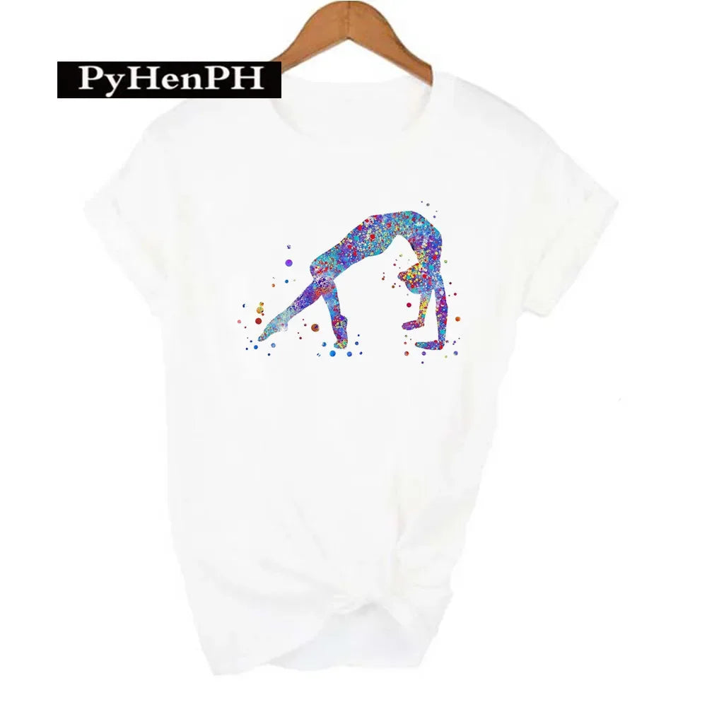 Gymnast Dancer T Shirt  Fashion Gymnast Artistic Gymnastics Printed T-shirt for Women Parent-child Clothing Oversized T Shirt