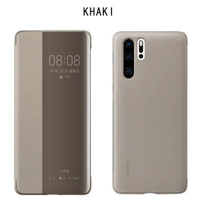Original Huawei P30 Smart Wake Chip Mirror Phone Case For Huawei P30 PRO / P30 Smart View Clear Mirror Flip Cover Fundas Capa