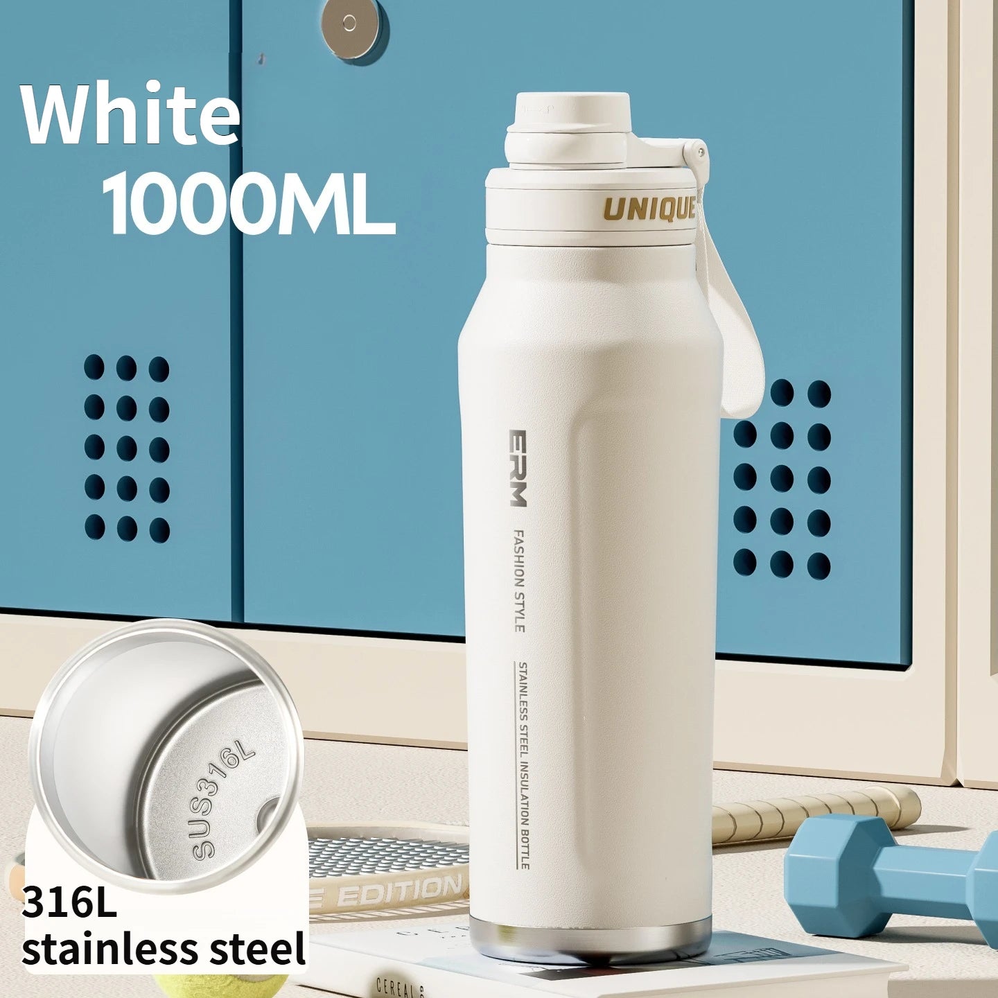 Large Capacity Waterbottle  Insulated Flasks Stainless Steel Tumble Cycling Sports Portable Water Bottle for Men