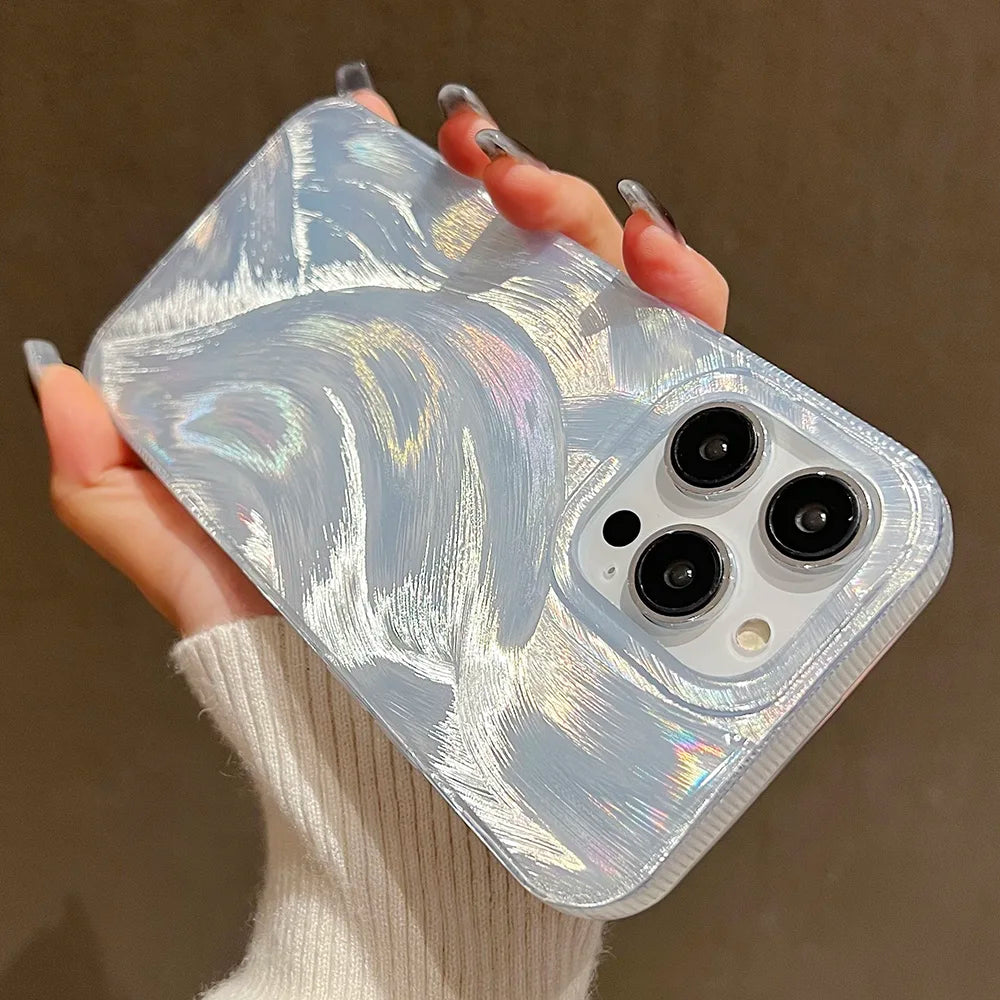 Exquisite Silicone Case for iPhone 16 Pro Case iPhone 17 13 15 14 12 11 Pro Max Plus All-inclusive Girl Fashion Phone Case Cover