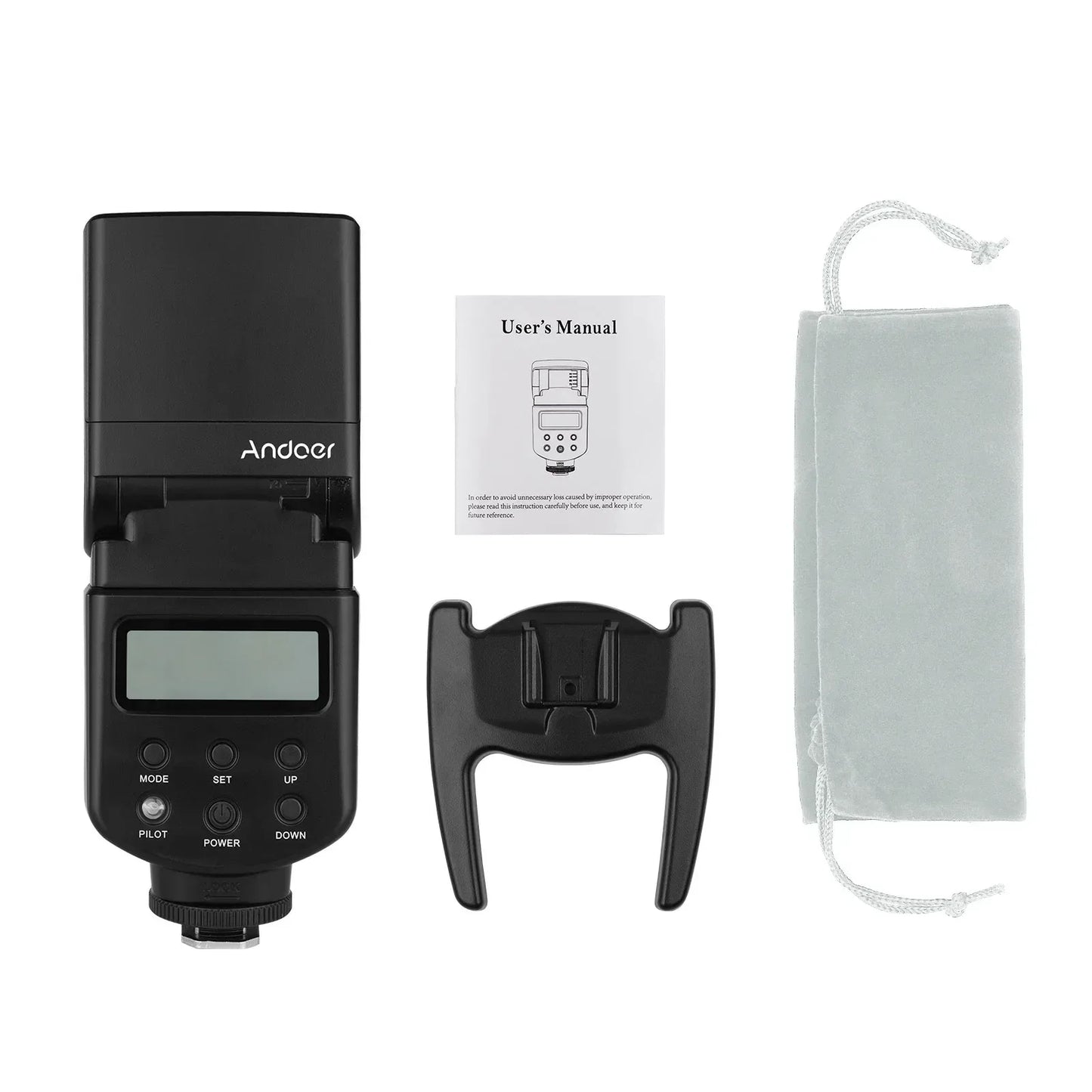 Andoer Universal Flash Speedlite GN40 Adjustable LED Fill Light On-camera Flash for Canon Nikon Olympus Pentax DSLR Cameras