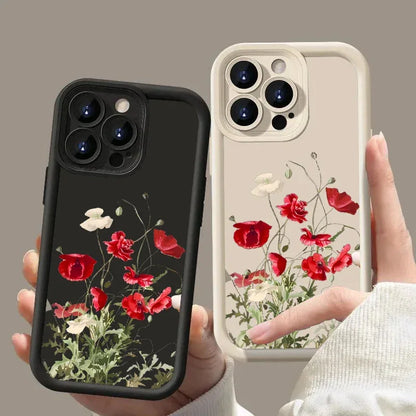 Vintage Flower Phone Case for Samsung A54 5g Case S23 A34 A53 5g A14 A13 A32 A23 A33 A52 S21 FE S22 S23 S24 Ultra Cover