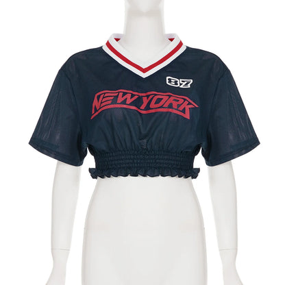 HLJ&GG White Knit Letter Fashion Y2K Outfits Women O Neck Sleeveless Slim Crop Top + Lace Plaid Shorts Two Piece Sets Streetwear