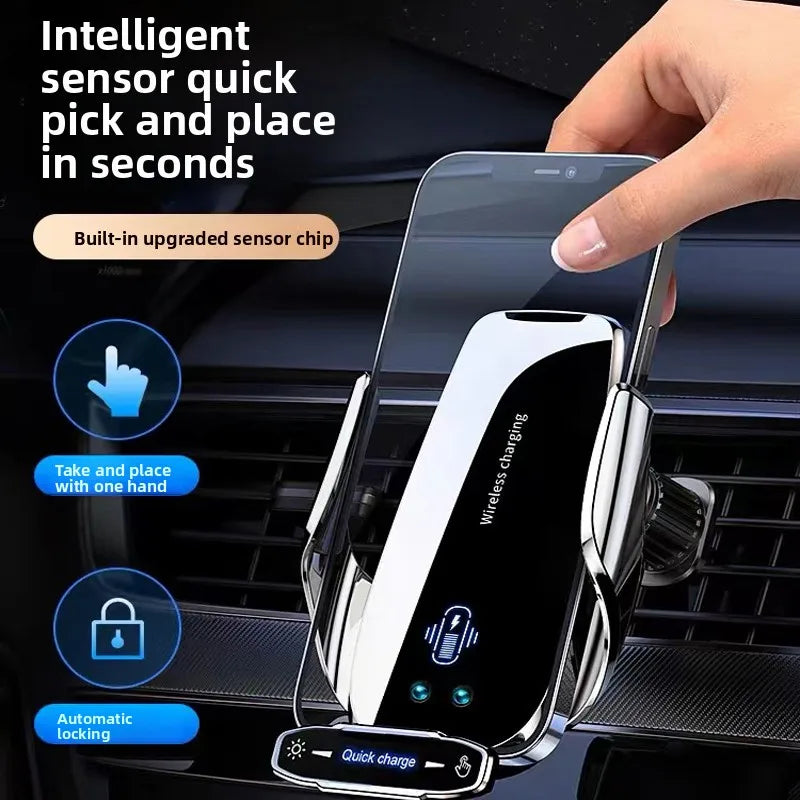 Wireless Charger For Car Mobile Cell Phone Holder Support For Mobile Car Mount Automotive Electric Induction Auto Clamping