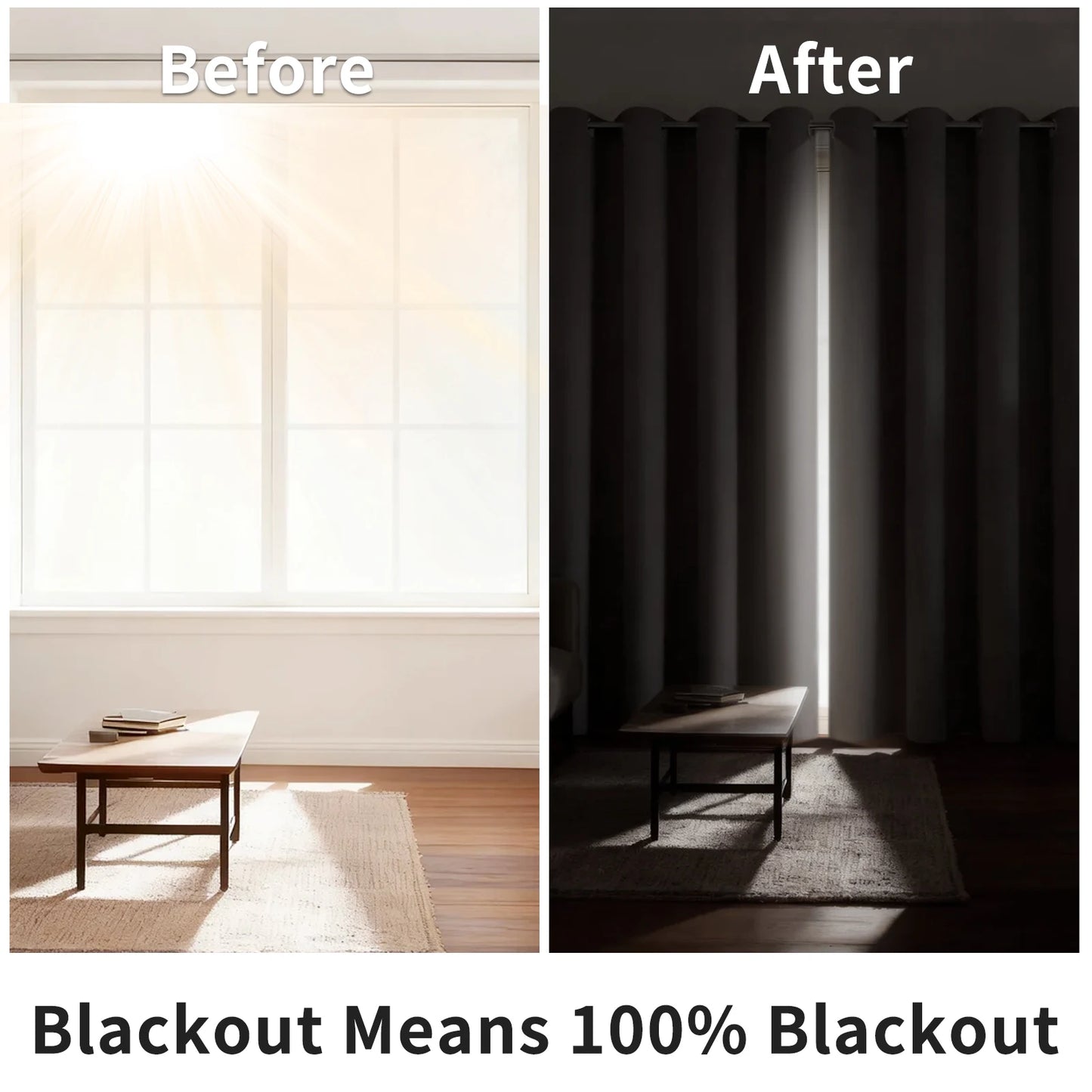 Blackout Thermal Curtains for Bedroom Drop Eyelet Curtains for Living Room Weave Textured Light Blocking Window Curtain Drapes