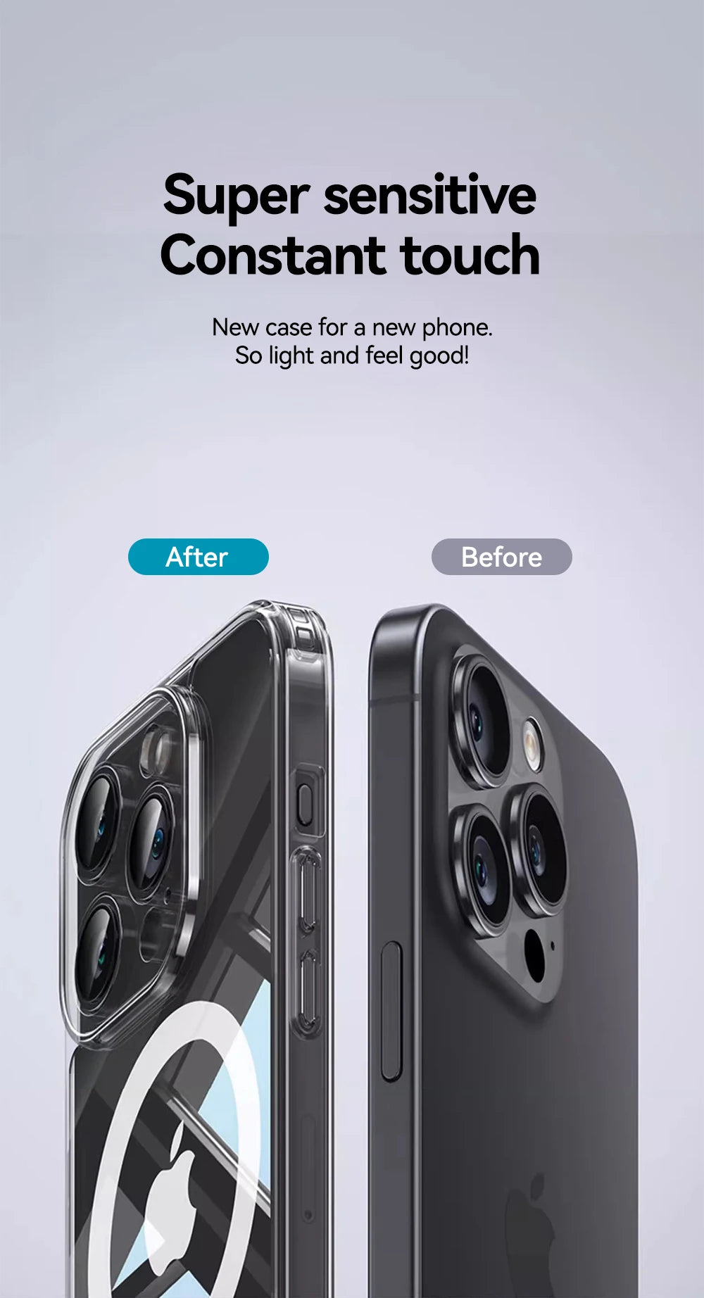 Joyroom Magnetic Case For iPhone 16 15 Pro Max Case Transparent Cover For iPhone 16 Wireless Charger Magnet Cover Anti Yellow