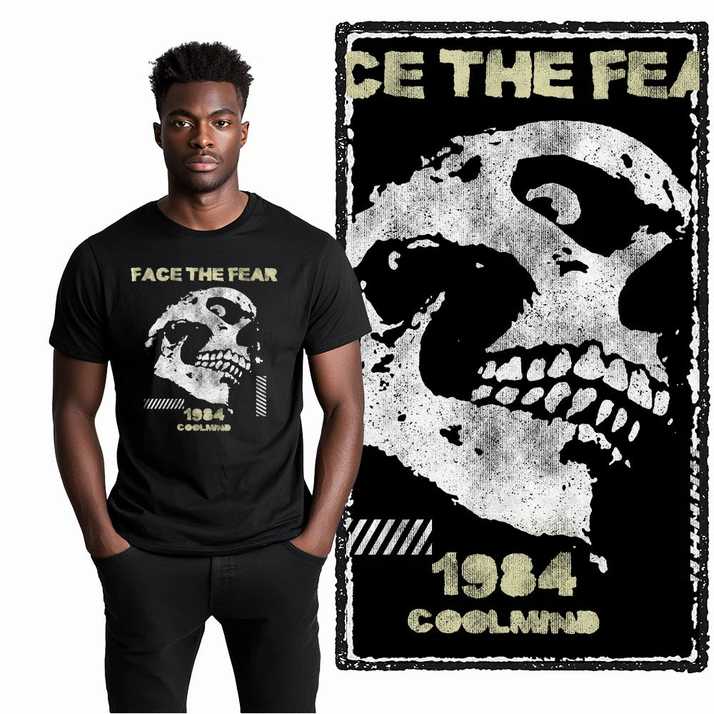 Coolmind U4 Streetwear Cool Print Exclusive Graphic T shirt fo men 100% Cotton Big Size vintage BLACK men's novelty tee shirt
