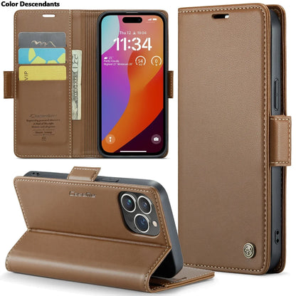 Iphone 15 Pro Max Case Iphone 13 14 12 11 Pro Max SE X XR XS Max 8 7 6 6S Plus Card Slot High-grade Leather Cover Phone Case