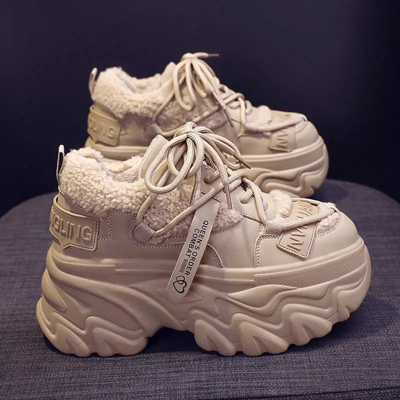 Bling Sports Shoes Women Platform Thick Sole Running Shoes Woman Sneakers Glitter Lightweight Casual Sparkling Women Shoes Pink