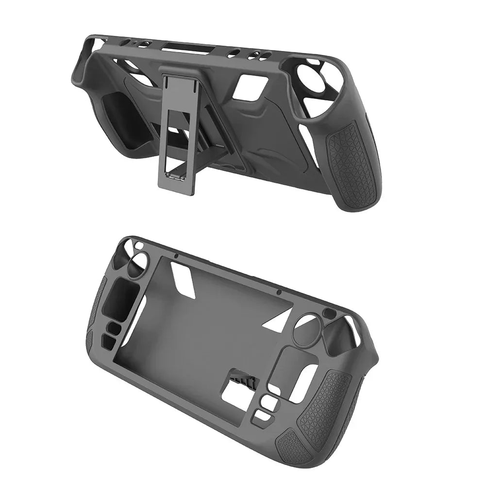 Console Protector Case For Steam Deck Host Anti-Slip Soft Shell Protective Case With Holder Stand For Steam Deck Game Console