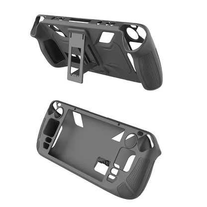 Console Protector Case For Steam Deck Host Anti-Slip Soft Shell Protective Case With Holder Stand For Steam Deck Game Console