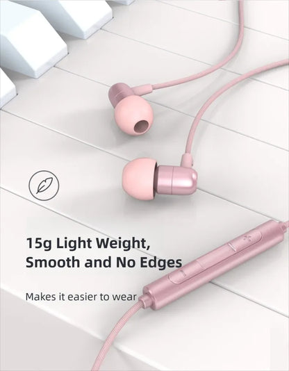 Portable In Ear Music Wired Pink Earphones For Girl Women Gaming Play With Mic Sleep Anti-lost Wired Type C 3.5mm Headphone