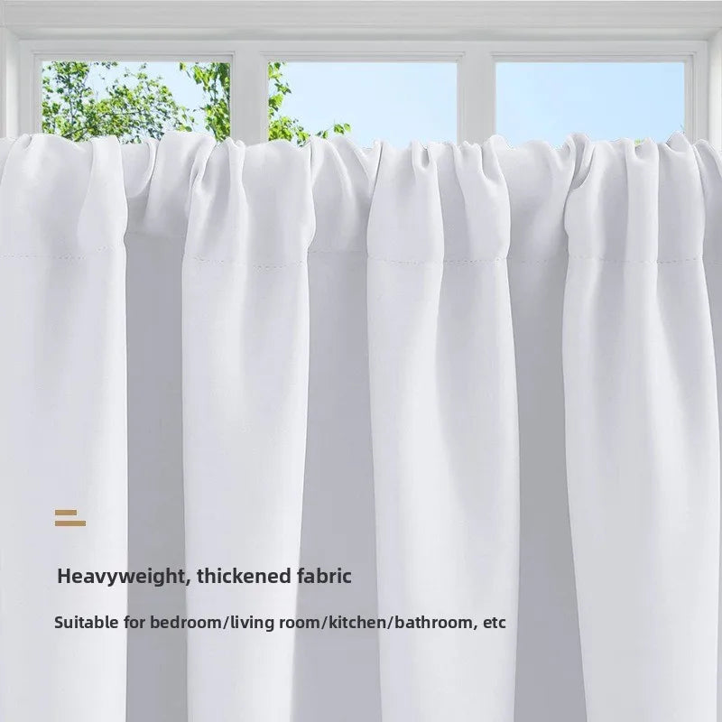 Modern Simple New Solid Color High-precision Short Curtain Finished Blackout Curtain Kitchen Partition Curtain Coffee Curtain.