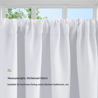 Modern Simple New Solid Color High-precision Short Curtain Finished Blackout Curtain Kitchen Partition Curtain Coffee Curtain.