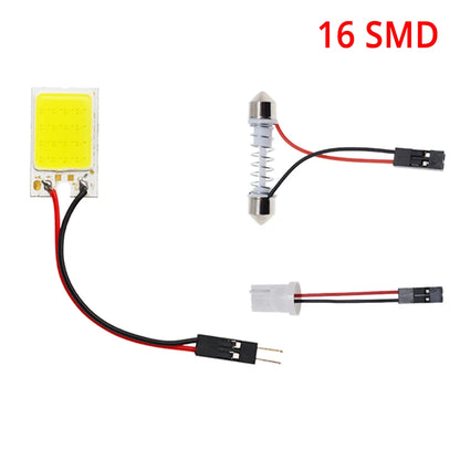 T10 C5W Car Led Cob 16/24/36/48SMD White Parking Bulb Auto Interior Reading Panel Lamp Super Bright Festoon License Plate Lights
