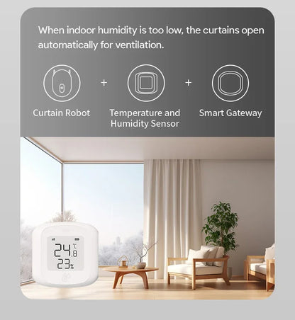 Tuya Zigbee/Bluetooth Track Curtain Robot Tuya Smart Rail Curtain Robot Smart Curtain Pusher Robot Support Siri Alexa Voice