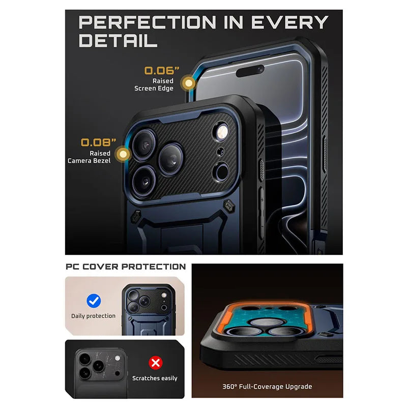 SUPCASE For iPhone 17 Pro Max Case 6.9" (2025) UB Pro Full-Body Heavy Duty Rugged Phone Case with Built-in Screen Protector