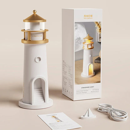 Lighthouse Projection Light Beacon Projector Light Decorative Creative Desktop Light Multi-Function for Living Room Bedroom