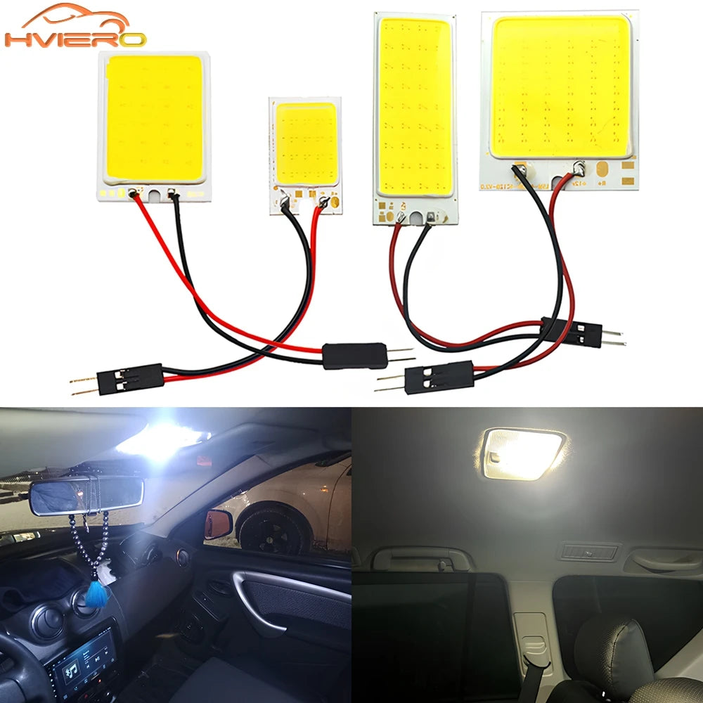 T10 C5W Car Led Cob 16/24/36/48SMD White Parking Bulb Auto Interior Reading Panel Lamp Super Bright Festoon License Plate Lights