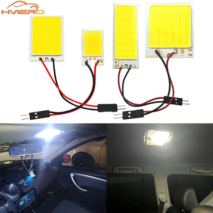 T10 C5W Car Led Cob 16/24/36/48SMD White Parking Bulb Auto Interior Reading Panel Lamp Super Bright Festoon License Plate Lights