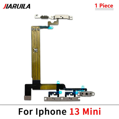 NEW Power On Off Volume Side Button Key Flex Cable Replacement Parts For iPhone 13 mini 14 Plus 15 Pro Max 13 Pro