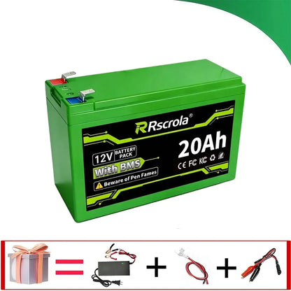 12V Li-ion Battery Pack 50Ah/40Ah/30Ah/20Ah A+ 18650 Battery Pack Long-lasting for Sprayer,Children's Toy Car,Scale,Solar Energy