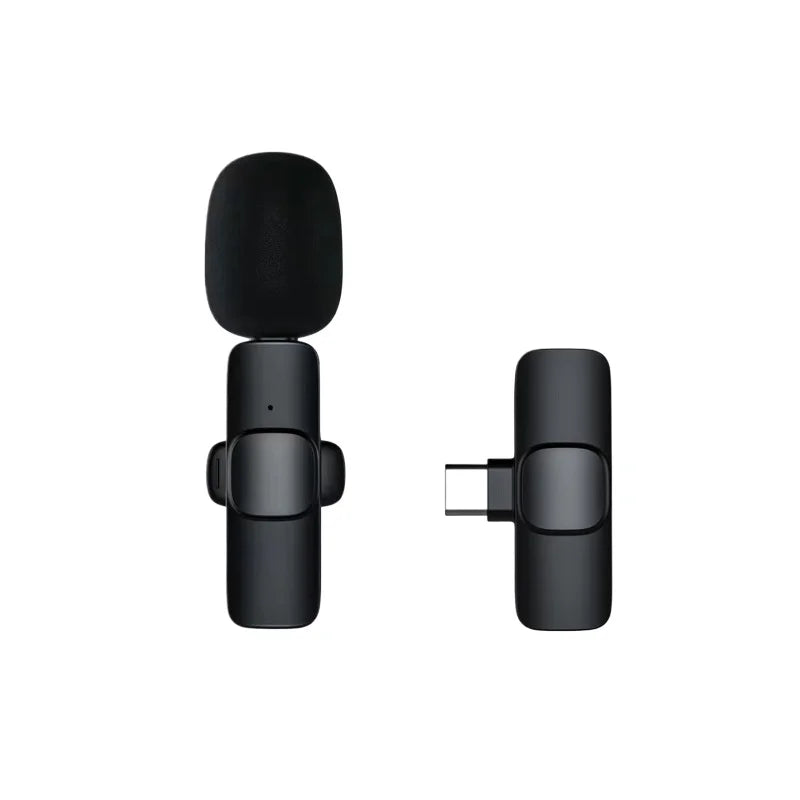 Lavalier Microphone 2.4G Wireless Portable Audio Video Recording Mini Mic for iPhone Android Live Broadcast Gaming Phone Mic