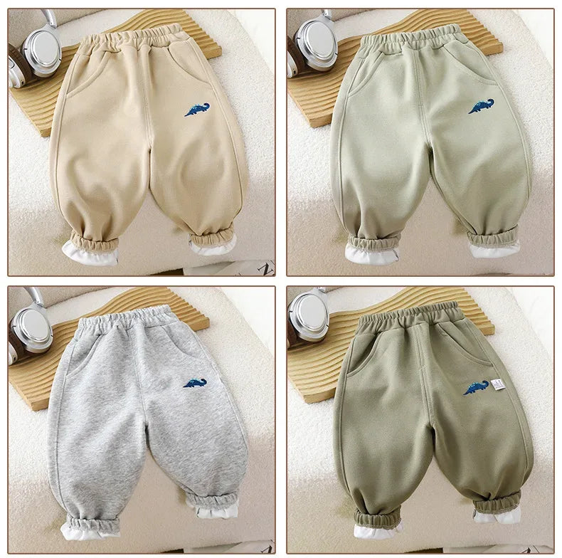 Baby Girls Boys Pants Pocket Long Trousers For Kids Toddler Infant Cartoon Pant Spring Autumn Children's Casual Sports Clothing